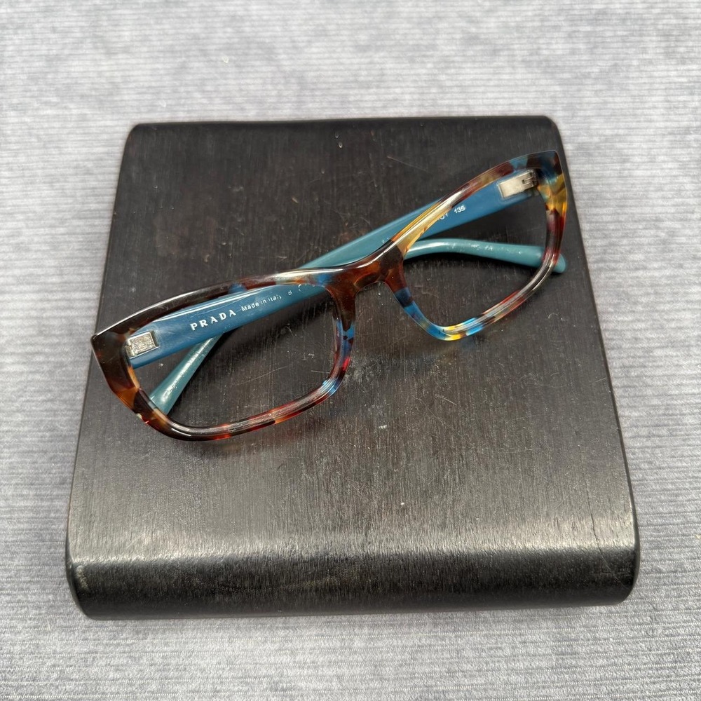 Prada NAG-1O1 Tortoise Teal Rectangular Eyeglasses Frames Italy BP30353232 - Picture 13 of 16